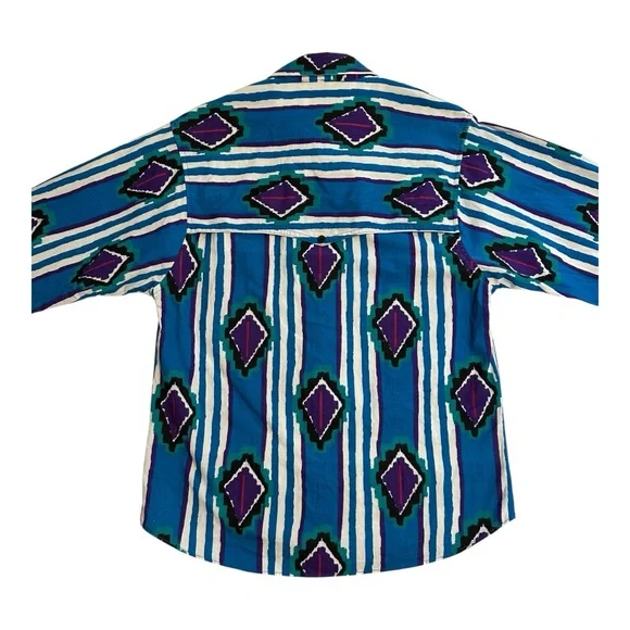 Vintage Ruddock Bros Western Roper Rodeo Button Down Colourful Long Sleeve Small - Picture 15 of 16